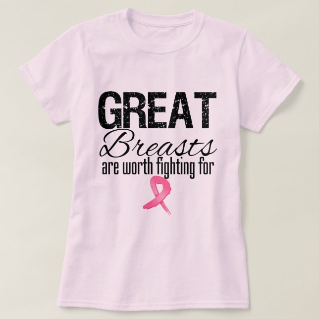 Camiseta Os GRANDES PEITOS valem a pena lutar por (Frente do Design)