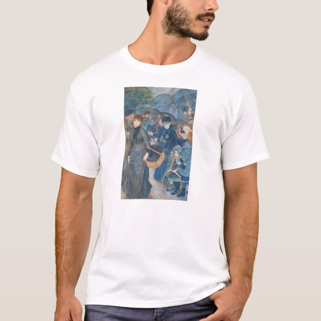 Camiseta Os Guarda-chuvas de Pierre-Auguste Renoir (1881-86 (Frente)