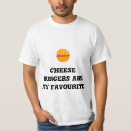 Camiseta Os hambúrgueres de queijo são meus favoritos
