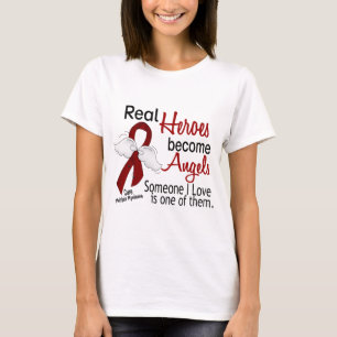 Camiseta Os heróis reais transformam-se mieloma múltiplo