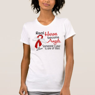 Camiseta Os heróis transformam-se doença cardíaca dos an
