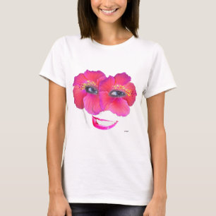 Camiseta Os hibiscus enfrentam com sorriso - rosa
