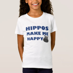 Camiseta Os hipopótamos fazem-me feliz