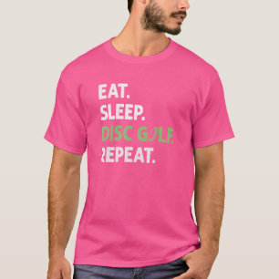 Camiseta Os Homens Comem O Disco De Sono Golf Repete A Folg
