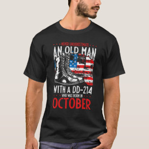 Camiseta Os Homens Nunca Subestimam Um Velho Com Um Dd 214