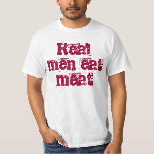 Camiseta Os homens reais comem o t-shirt da carne