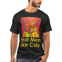 Os homens reais gostam do t-shirt dos gatos