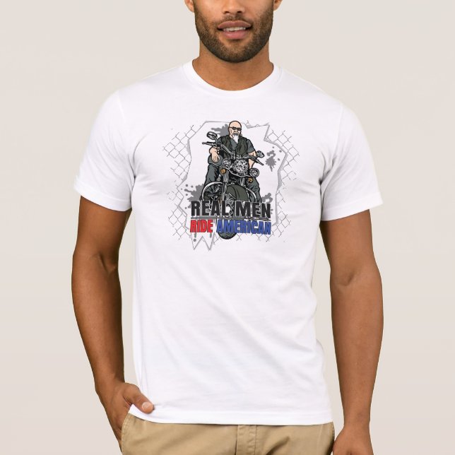 Camiseta Os homens reais montam o t-shirt destruído (Frente)