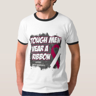 Camiseta Os homens resistentes do cancer de garganta vestem