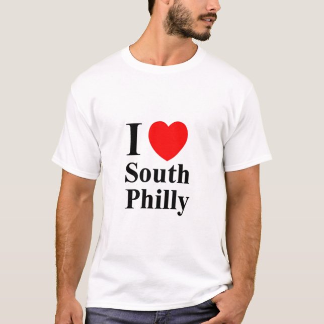 Camiseta Os HOMENS ' S eu amo o TShirt sul de Philly (Frente)