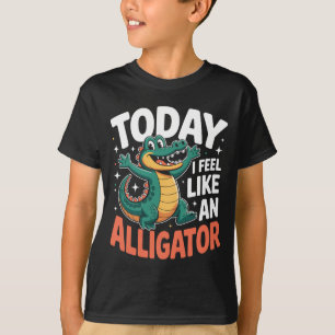 Camiseta Os Homens Se Sentem Como Um Jacaré Divertido Desen