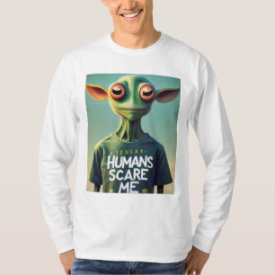 Camiseta os humanos me assustam