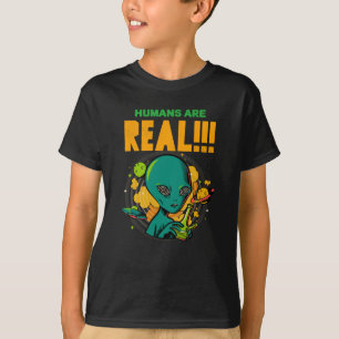 Camiseta Os humanos são REAIS!!!!!! Ilustrador alienígena c