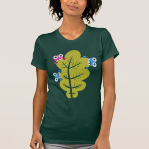 Camiseta Os insetos bonitos comem a folha verde