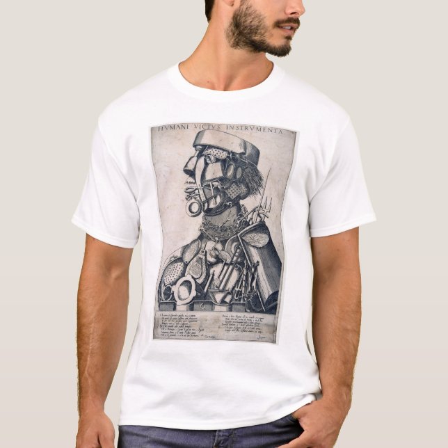 Camiseta Os Instrumentos de Sustentação Humana, Arcimboldo (Frente)