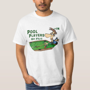 Camiseta Os jogadores da piscina obtêm o feltro