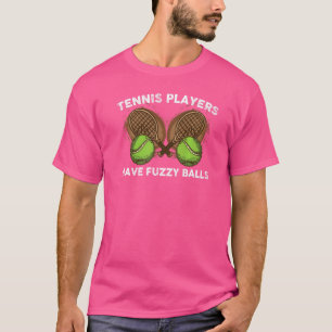 Camiseta Os Jogadores De tênis Têm Bolas De Felpudo
