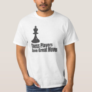 Camiseta Os jogadores de xadrez têm grandes movimentos