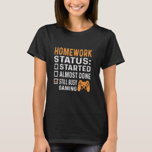 Camiseta Os jogos de status de casa lançam jogos engraçados