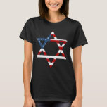 Camiseta Os Judeus Americanos Estrela De David Com A Nossa<br><div class="desc">Jewerican American Star De David Com A Camisa De Presente De Hanukkah,  Bandeira Dos Eua</div>