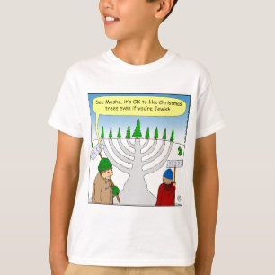 Camiseta os judeus x04 gostam de desenhos animados do Natal