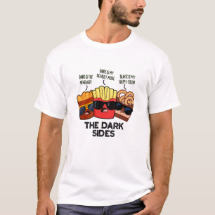 Camiseta Os Lados Negros da Comida Rápida Divertida Pun