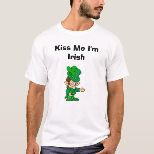 Camiseta os leperchauns, beijam-me que eu sou irlandês