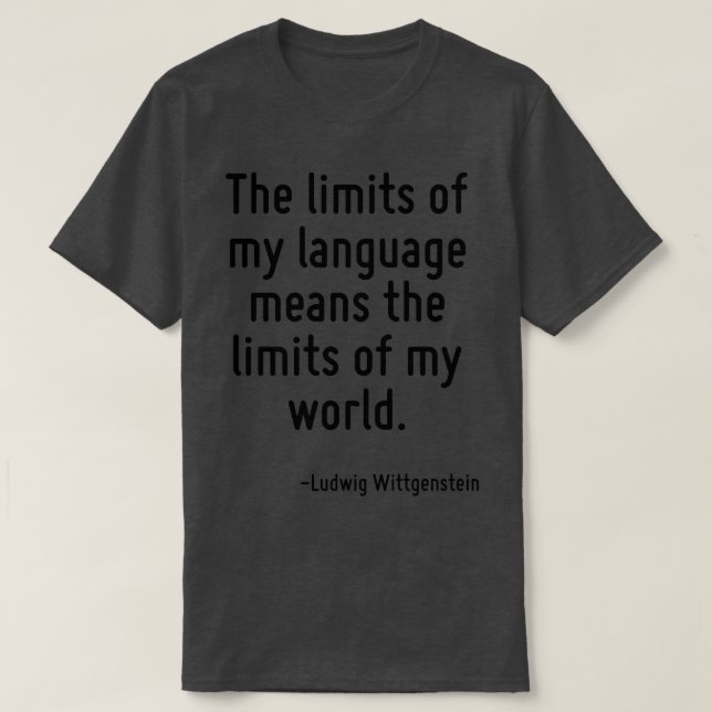 Camiseta Os limites da minha língua significam os limites d (Frente do Design)