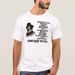 Camiseta Os livros do senhor Francis Bacon a ser lidos