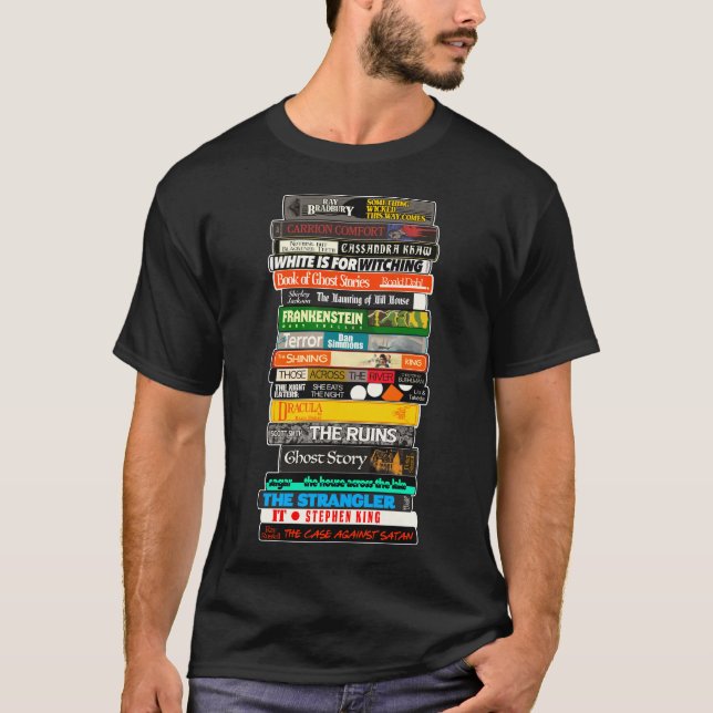 Camiseta Os Livros Mais Assustadores De Todos Os Tempos (Frente)