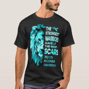 Camiseta Os Mais Fortes Guerreiros De Alergias Comidas Têm