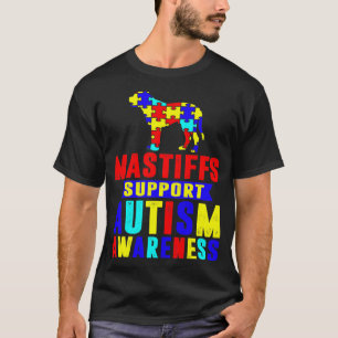 Camiseta Os Mastiffs Suportam Sensibilização para o Autis