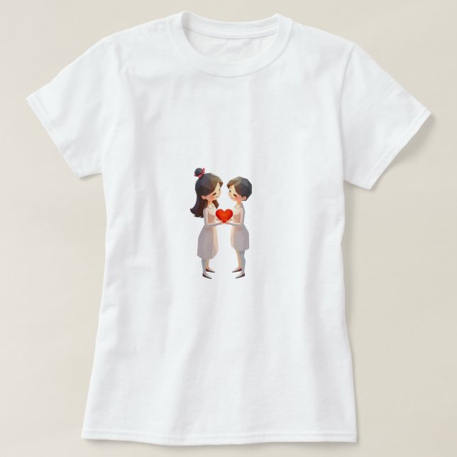 Camiseta Os melhores amigos bonitinhos do dia de Galentine  (Frente do Design)