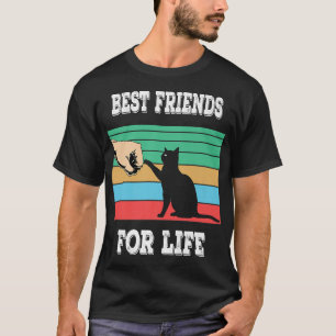 Camiseta Os melhores amigos da vida, mãe de gato, pai de ga