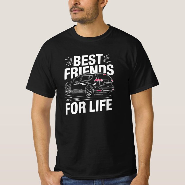 Camiseta Os melhores amigos da vida Nissan Rogue (Frente)