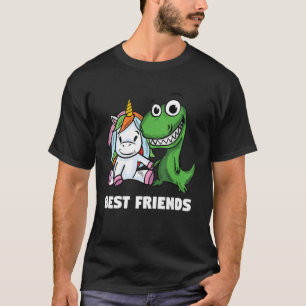 Camiseta Os Melhores Amigos Dinossaur Trex Unicorn Mantenha
