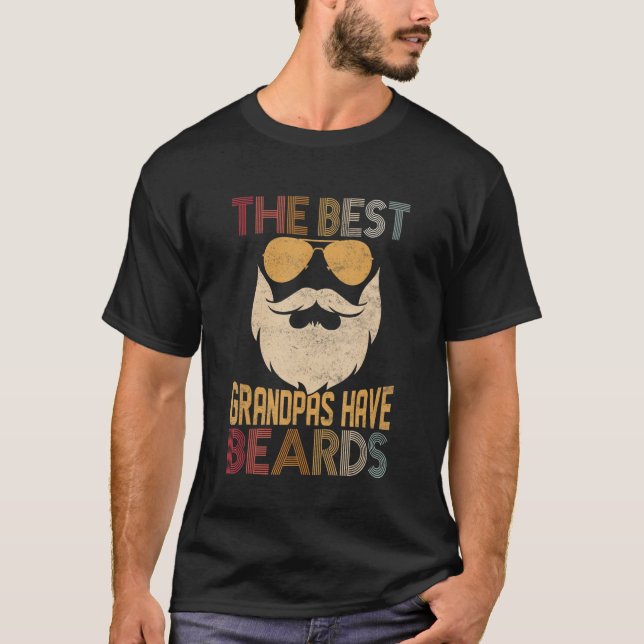 Camiseta Os Melhores Avós Têm Beard Family Fa (Frente)