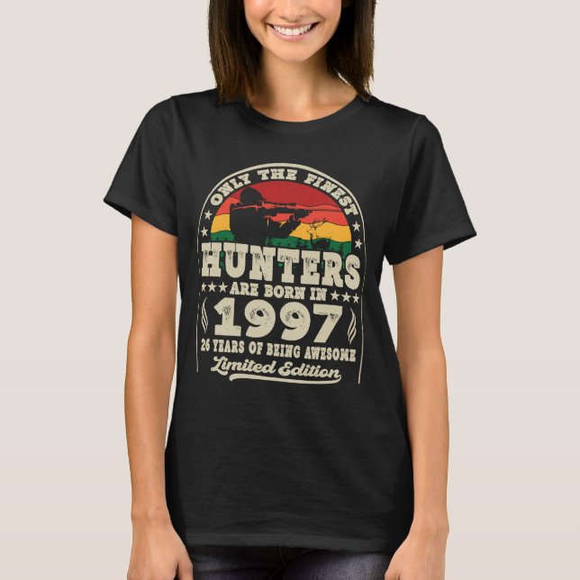 Camiseta Os Melhores Caçadores Estão A Nascer Em 1997, Caça (Frente)