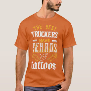 Camiseta Os melhores caminhoneiros têm barba attoos bateris