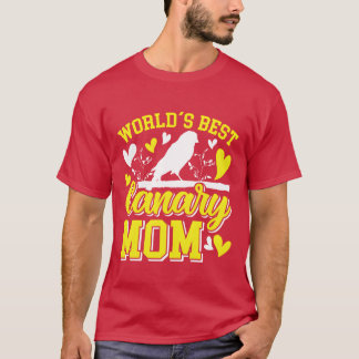 Camiseta Os melhores canários Mãe amante de pássaros Famíli