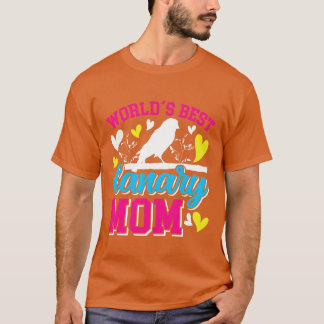 Camiseta Os melhores canários mãe amante de pássaros retro