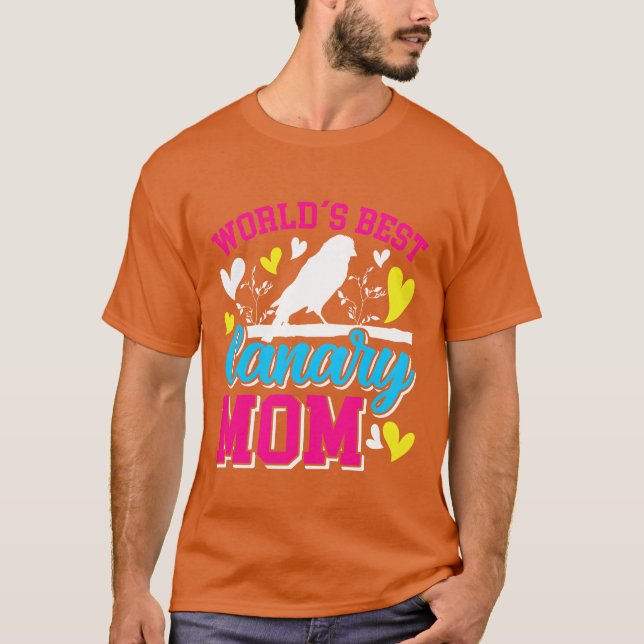 Camiseta Os melhores canários mãe amante de pássaros retro (Frente)