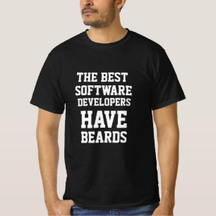Camiseta Os Melhores Desenvolvedores de Software Têm Barbas