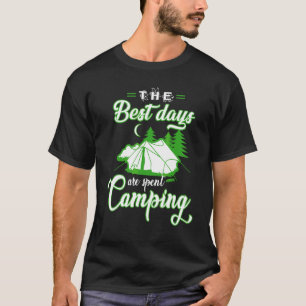 Camiseta Os Melhores Dias São Gastos Camping Graphic De