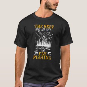 Camiseta Os Melhores Dias São Passados Voador Pescar Pescad