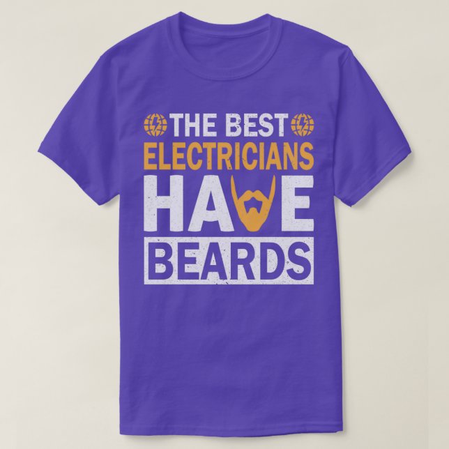Camiseta Os Melhores Eletrônicos Têm Barba Engraçada (Frente do Design)
