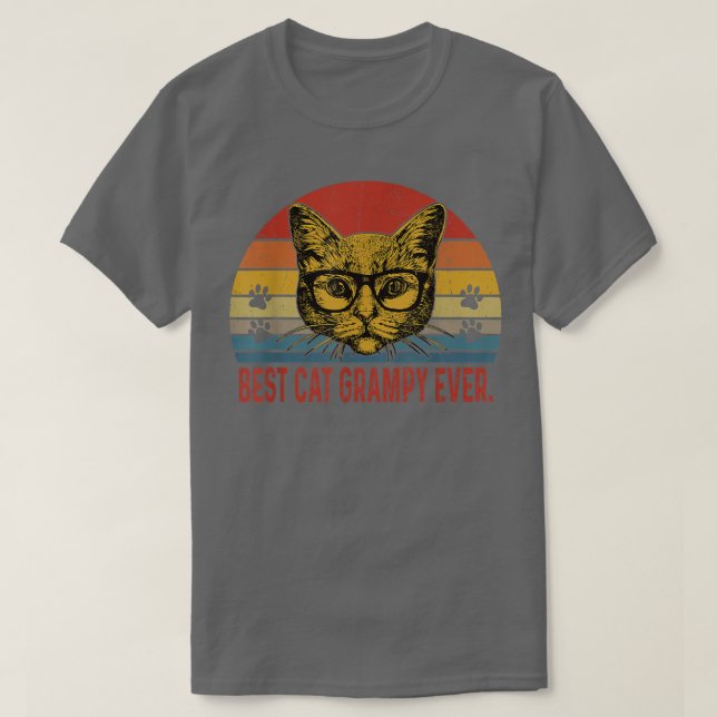 Camiseta Os melhores gatos vintage ganham graça (Frente do Design)