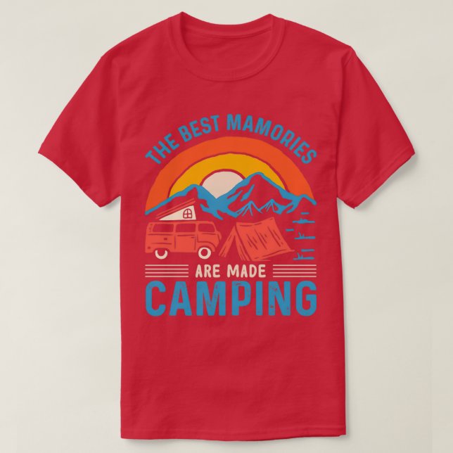 Camiseta Os Melhores Mamíferos São Feitos Camping (Frente do Design)