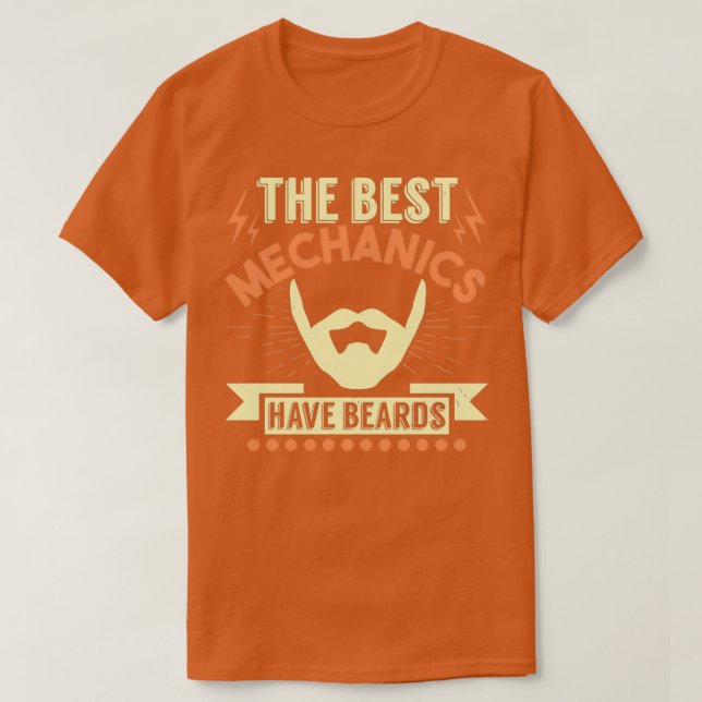 Camiseta Os melhores mecânicos têm barbas 2 (Frente do Design)