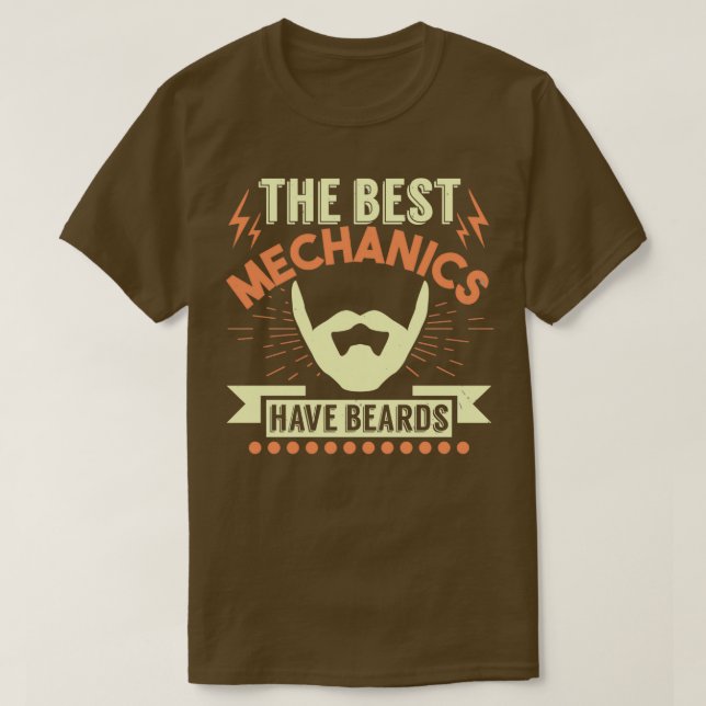 Camiseta Os melhores mecânicos têm barbas 3 (Frente do Design)